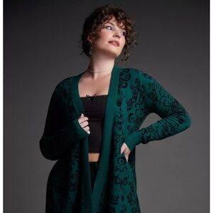 Her Universe Disney The Haunted Mansion Wallpaper Open Cardigan | Sz Small | NWT